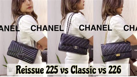 chanel reissue 225 vs 226|Chanel reissue 225 price.